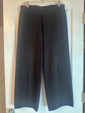 J. Crew Wide Leg Cropped Wool Blend Knit Pants